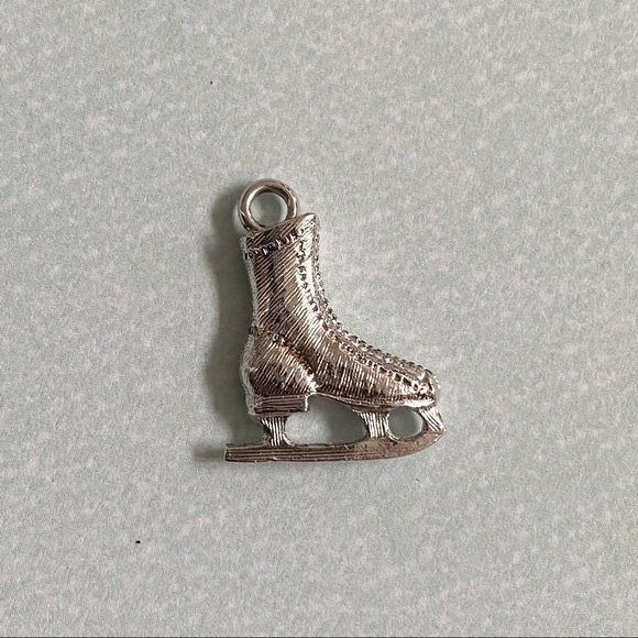 Sterling Silver Ice Skate Charm for Necklace or Bracelet - Picture 2 of 3